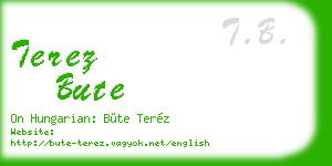 terez bute business card